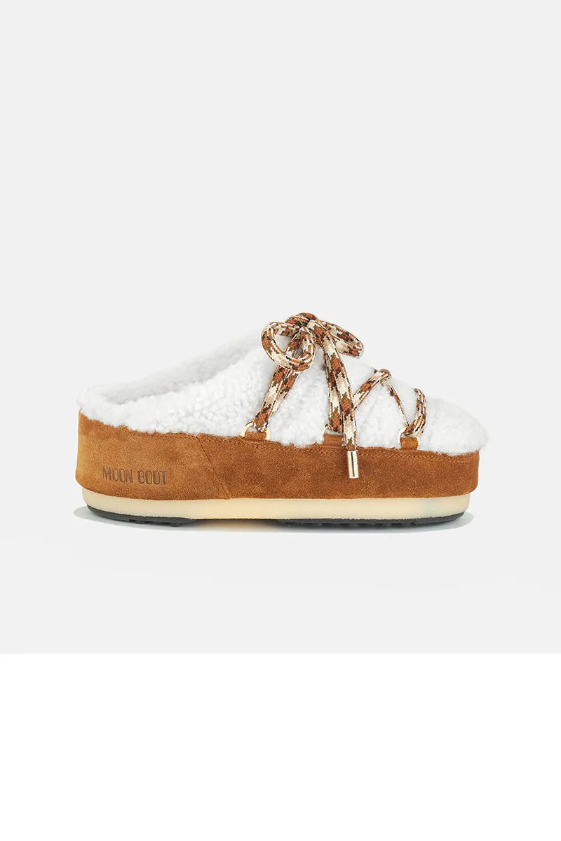 MOON BOOT SCHOENEN MB MULE SHEARLING L-BRUIN