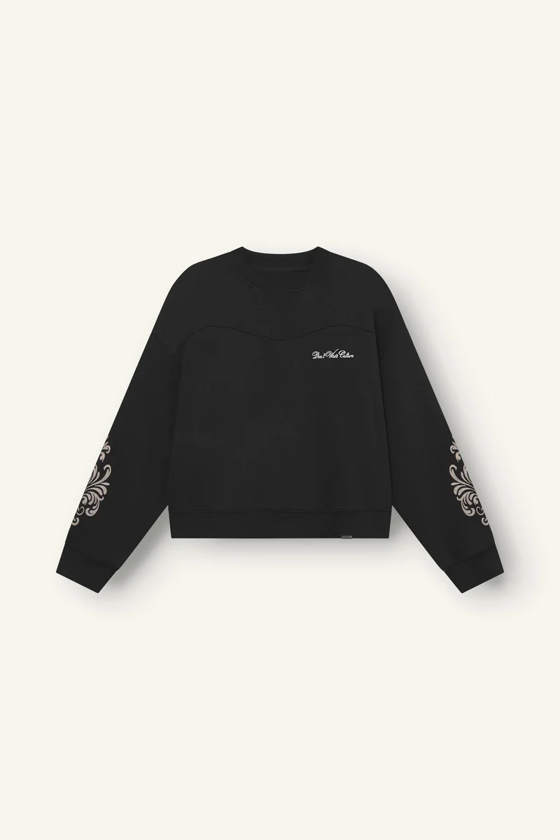 DONT WASTE CULTURE SWEATER GRAVIEN ZWART