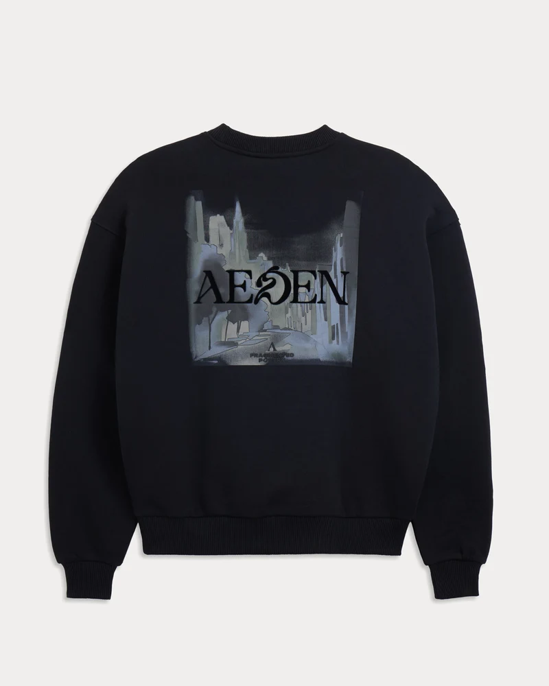 AEDEN SWEATER ALARIC SWEATSHIRT ZWART