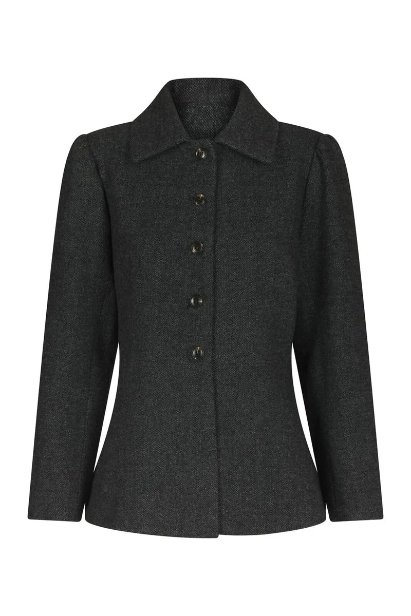 Neo Noir - Melisa Tweed Jacket 170001 - 104 - Dark Grey