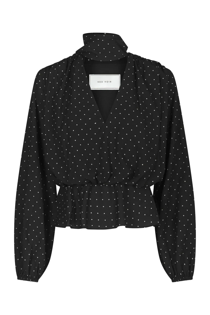 Neo Noir - Ettalie Dot Blouse 171098 - 100 - Black