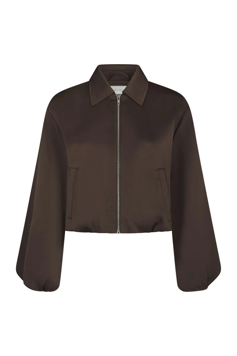 Neo Noir - Denielle Heavy Sateen Jacket 167474 - 676 - Dark Brown