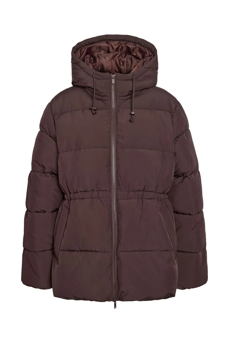 Noisy May - Nmrosy Waisted Puffer Jacket - 5024106 Chocolate Plum
