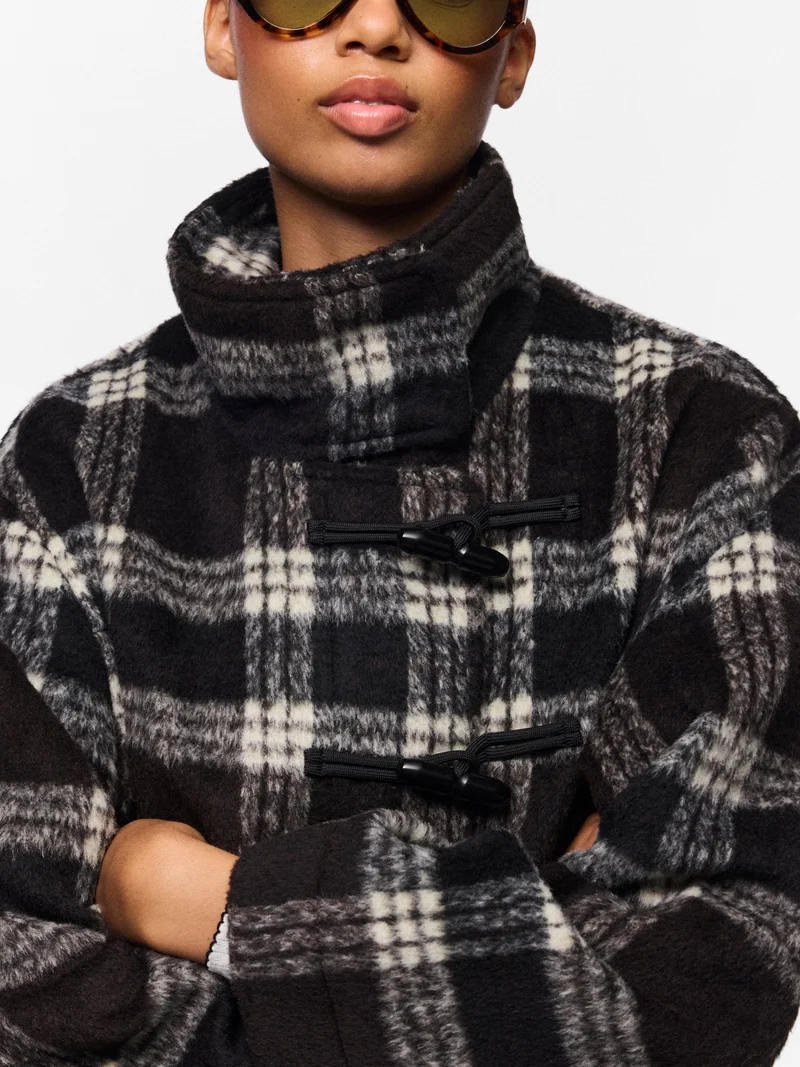 Pieces - Pcevie Check Jacket - 5102513 Chocolate Plum Checks