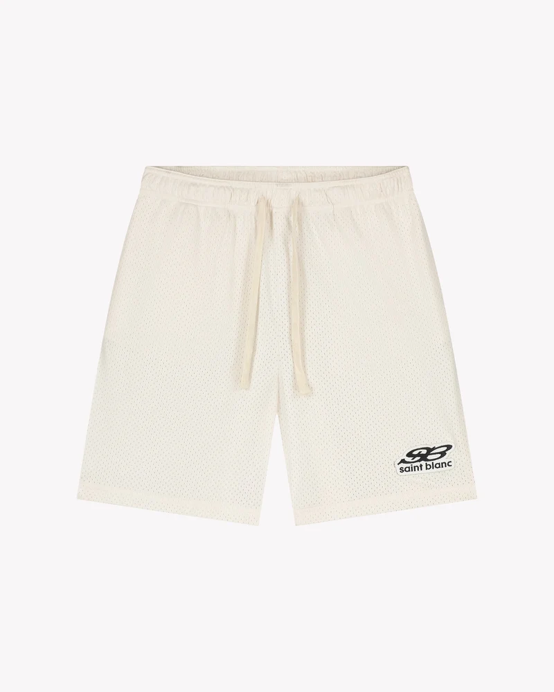 Saint Blanc SHORT OBLIQUE LOGO MESH SHORT WIT