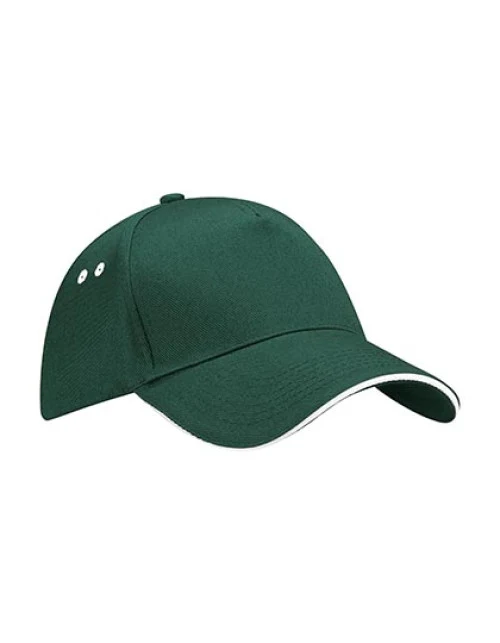Beechfield - Ultimate 5 Panel Cap - Sandwich Peak - Bottle Green