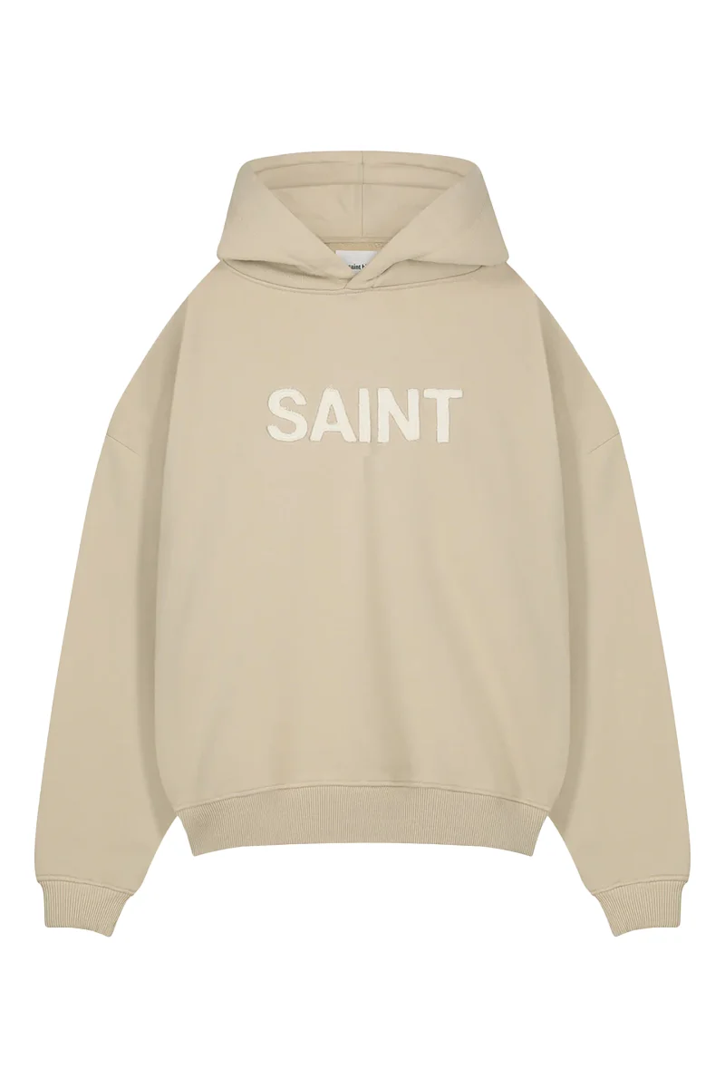 Saint Blanc SWEATER CUT HOODIE L-BRUIN
