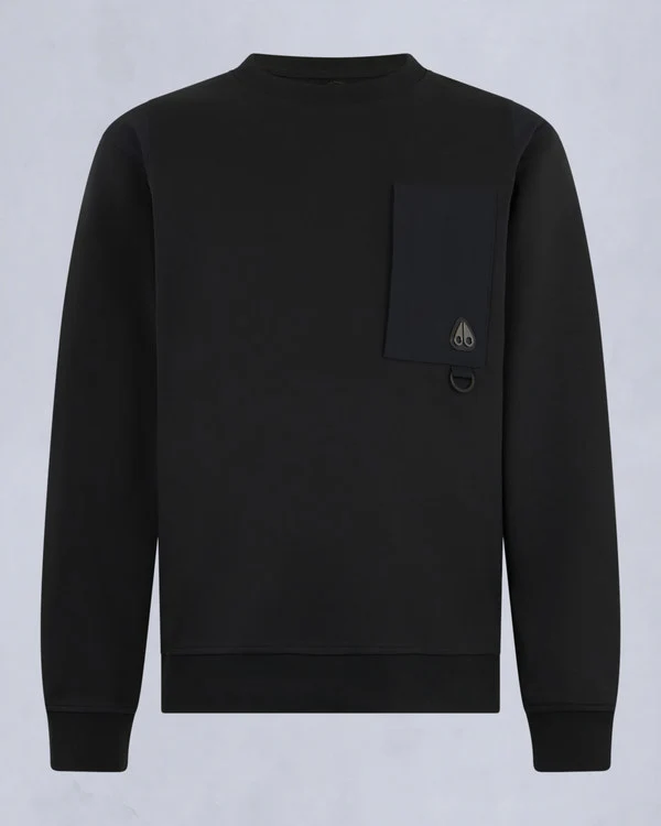 MOOSE KNUCKLES SWEATER DALON CREW ZWART