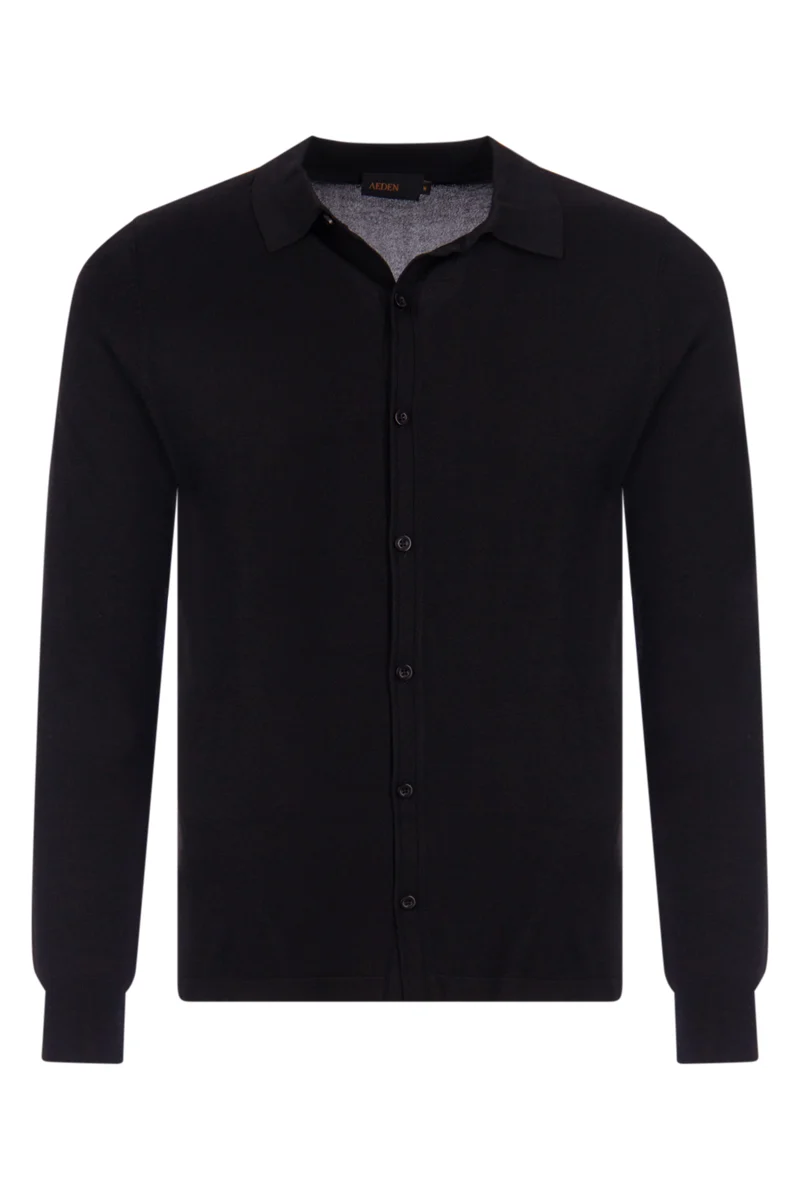 AEDEN SHIRT Lester ZWART
