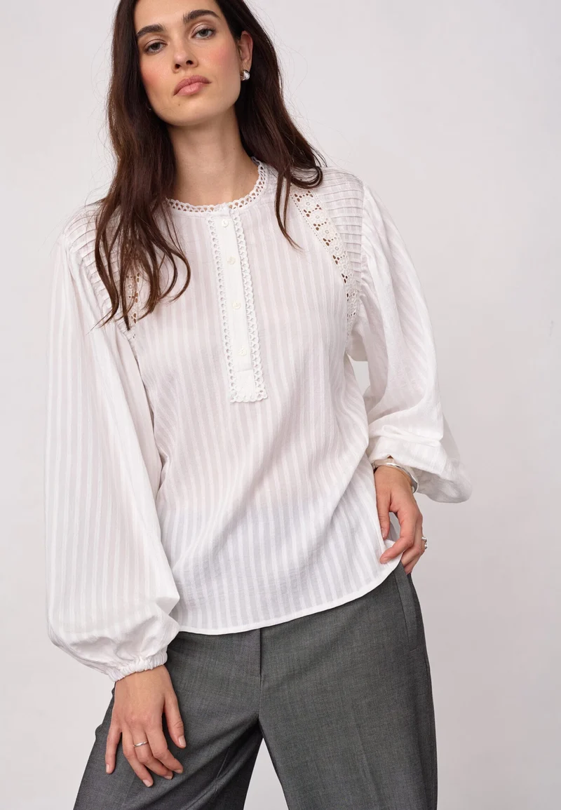 Co´Couture - Sennecc Lace Blouse 500568 - 10001 - White