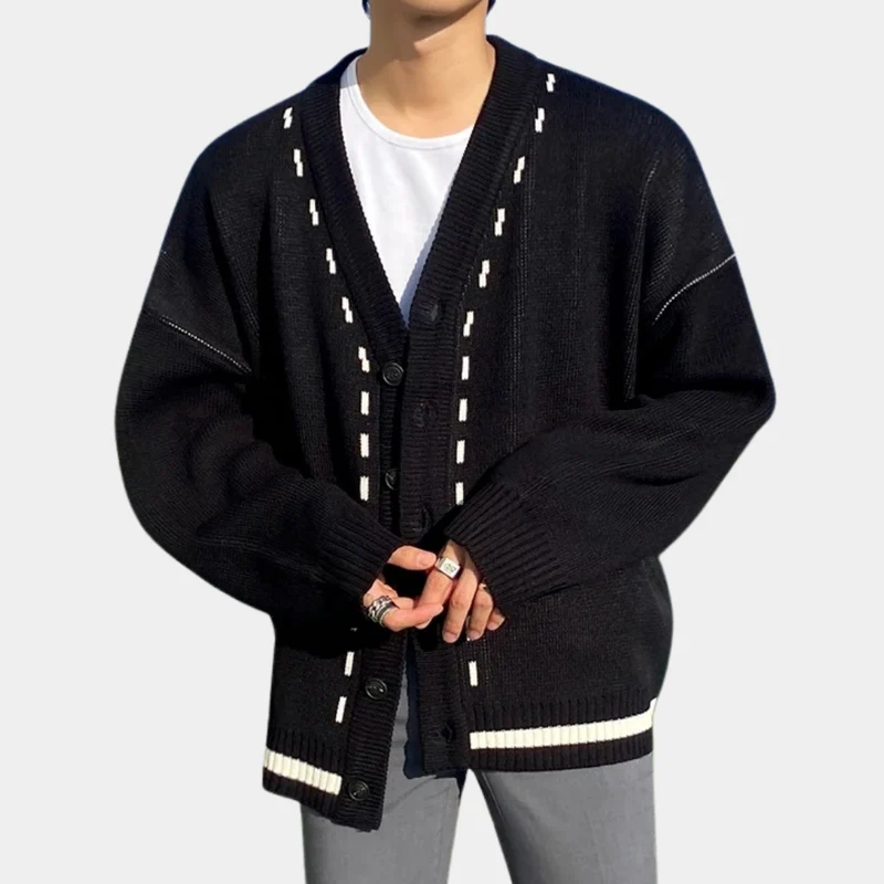 Cardigan Heren met Klassieke Knoopsluiting en Aangename Warmte