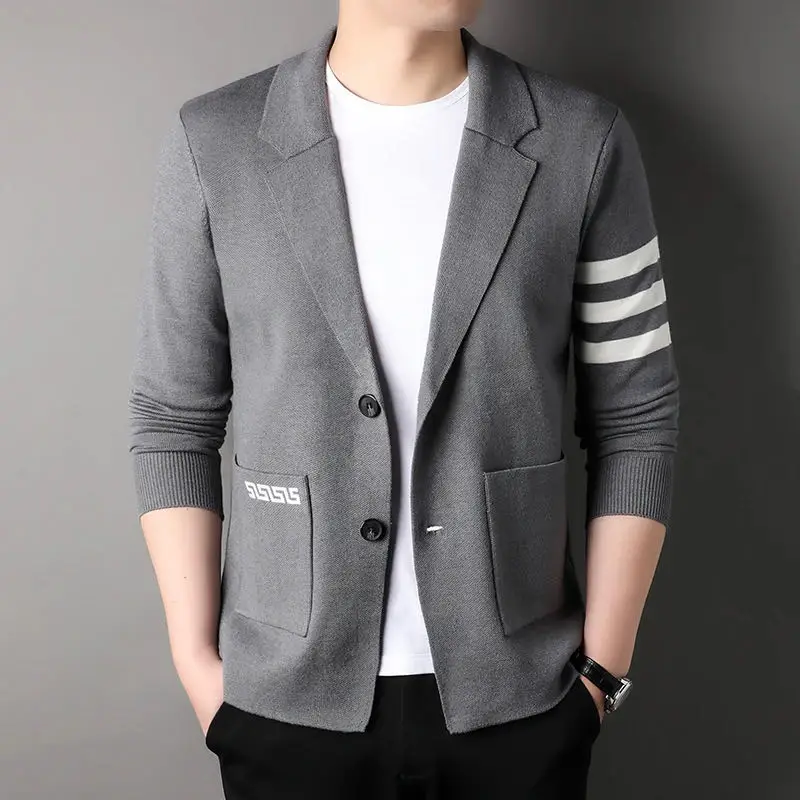 Cardigan Heren met Twee Zakken en een Uitstraling als Blazer