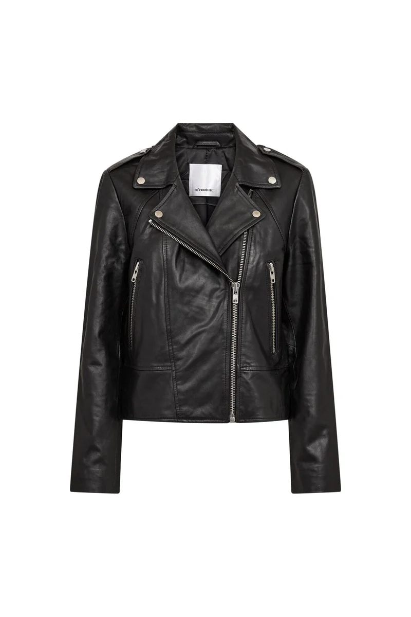Co´Couture - Phoebecc Leather Biker Jacket 500415 - 65001 - Black