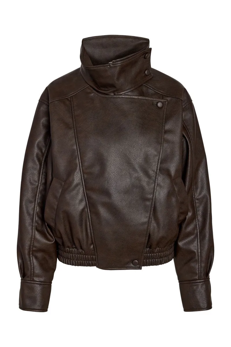 Noisy May - Nmviviana Pu Jacket - 5213034 Demitasse