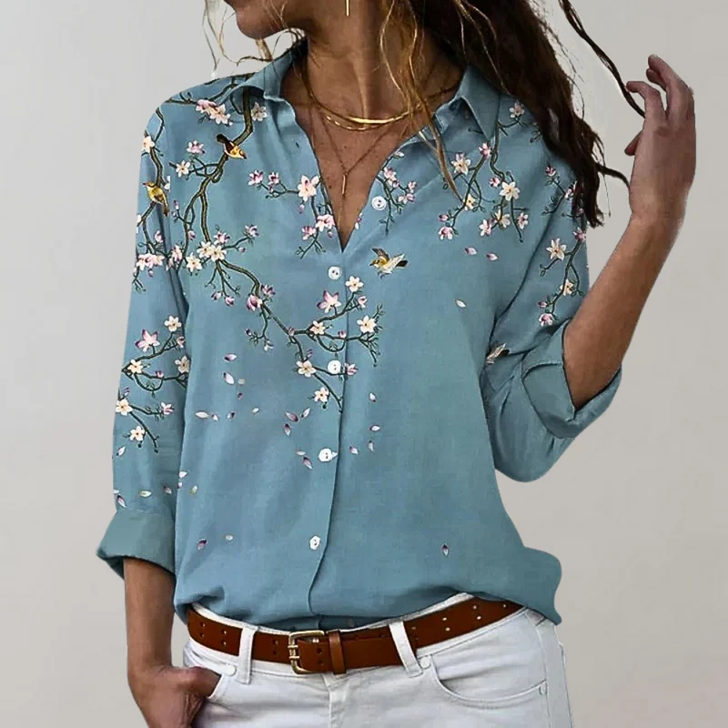 Comfortabele blouse met lange mouwen