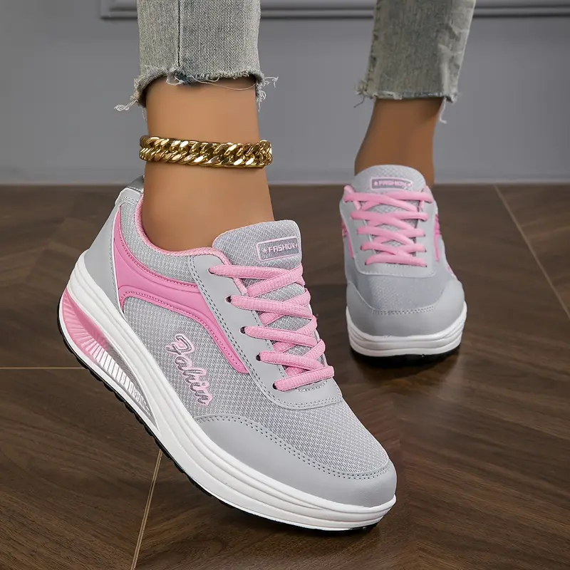 Dames comfortabele sneakers veterschoenen