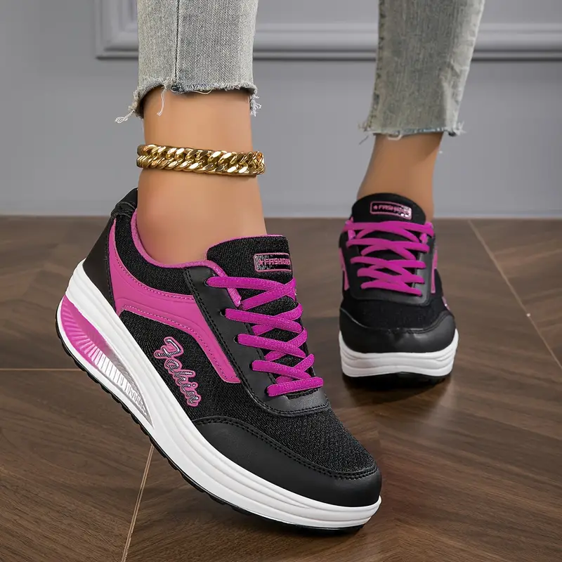 Dames comfortabele sneakers veterschoenen