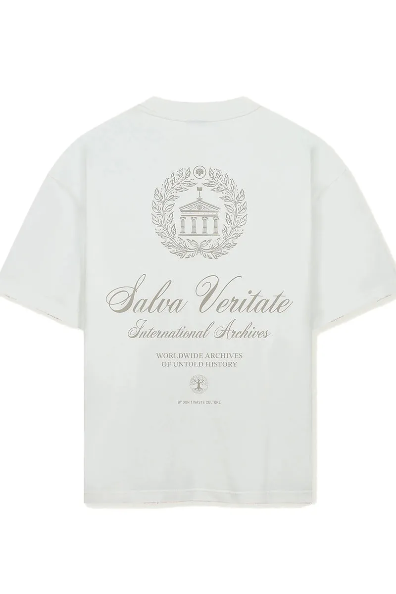 DONT WASTE CULTURE T-SHIRT ORTZI BACKPRINT T-SHIRT WIT