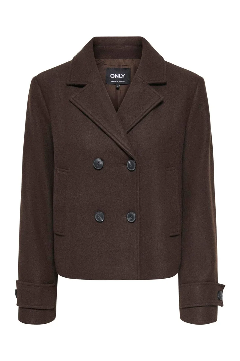 Only - Onlfreja Short Db Jacket - 4986881 Hot Fudge Melange