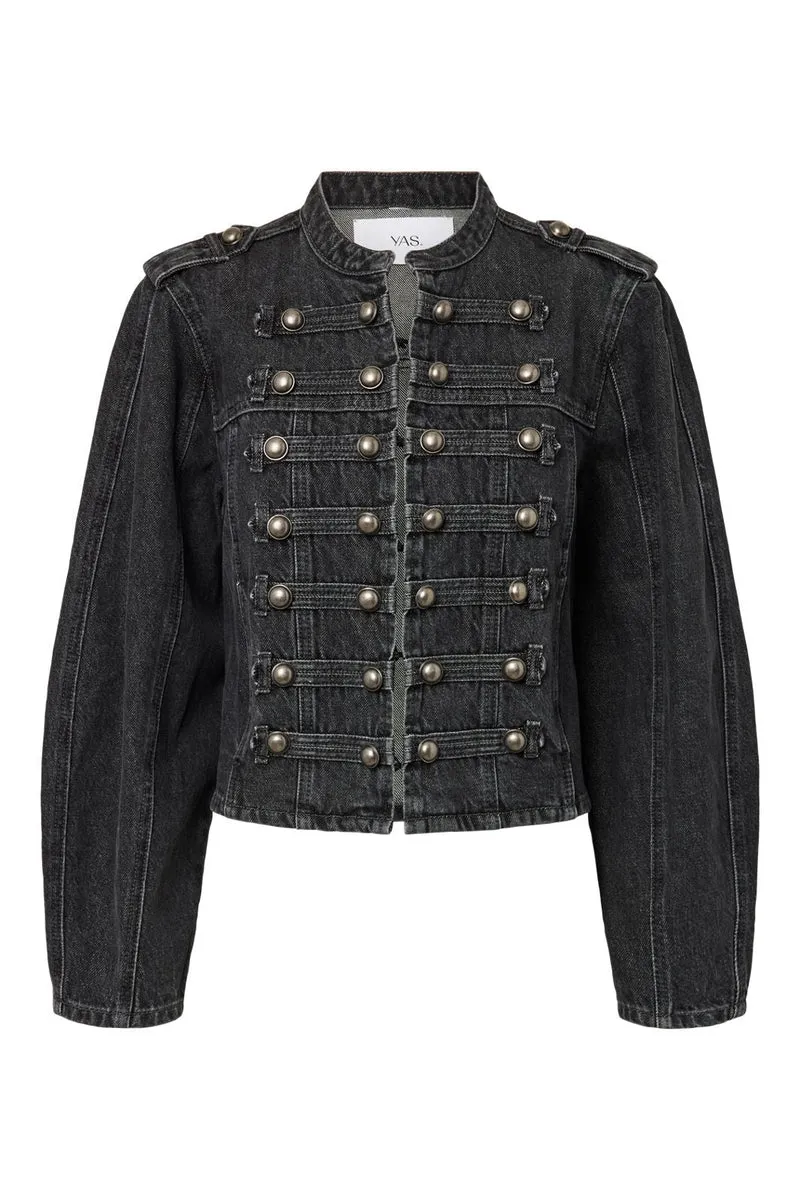 Yas - Yassky Ls Denim Jacket Story - 5171868 Dark Grey Denim