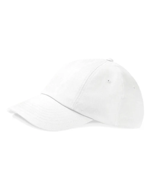 Beechfield - Low Profile Heavy Cotton Drill Cap - White