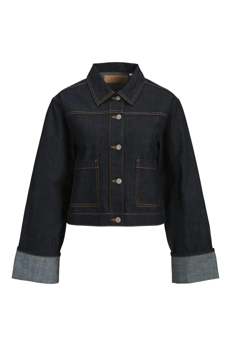 Jjxx - Jxvega Denim Jacket Fold Up R269 - 4825511 Dark Blue Denim