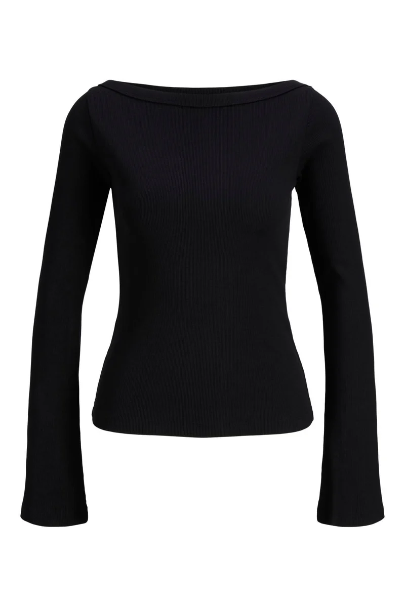 Jjxx - Jxfifi Str Boatneck Ls Wide Top - 5200677 Black