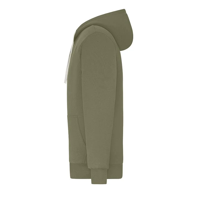 James & Nicholson - Double Face Trui met Rits - Olive/Nature