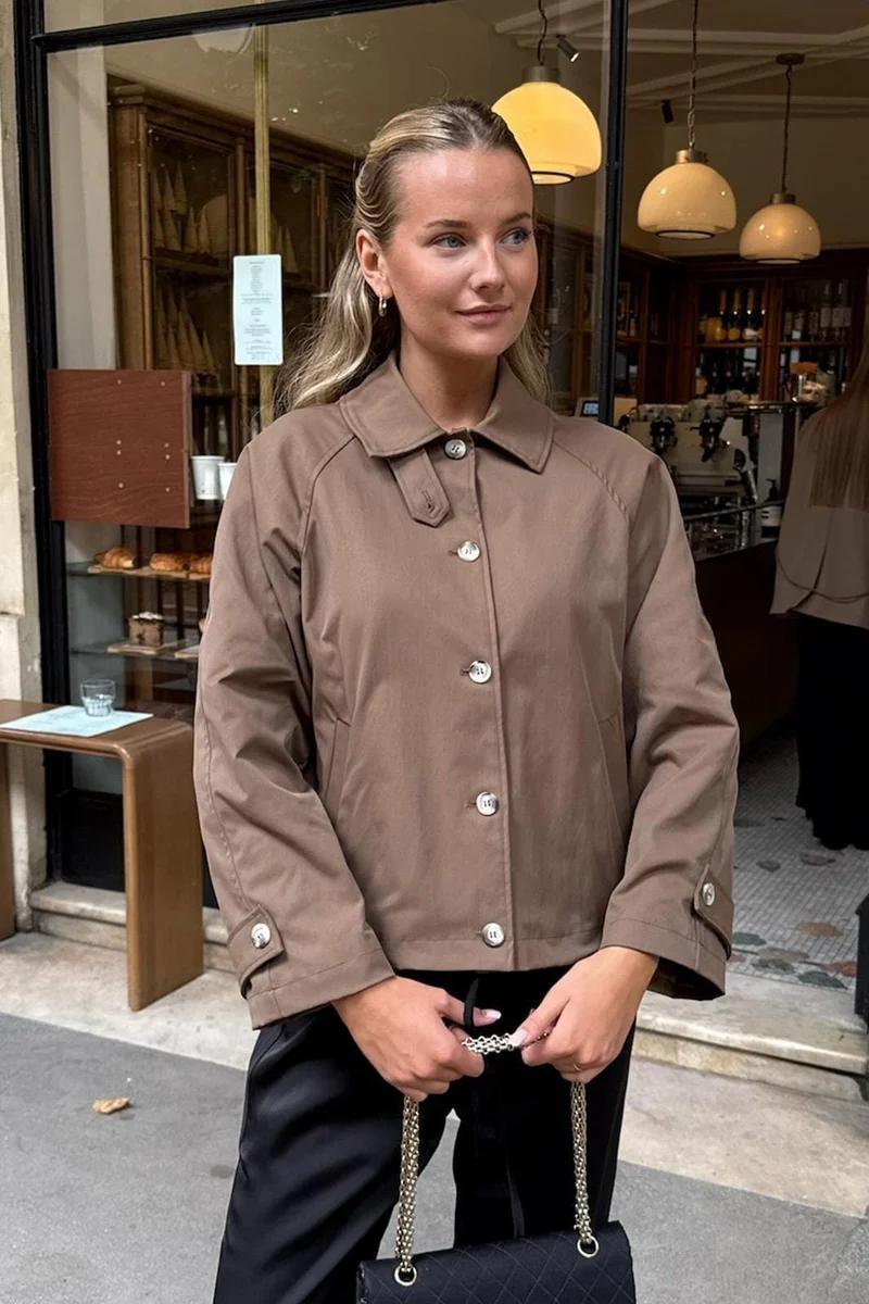 BYIC - Avaic Short Trenchcoat A23824 - Dark Brown