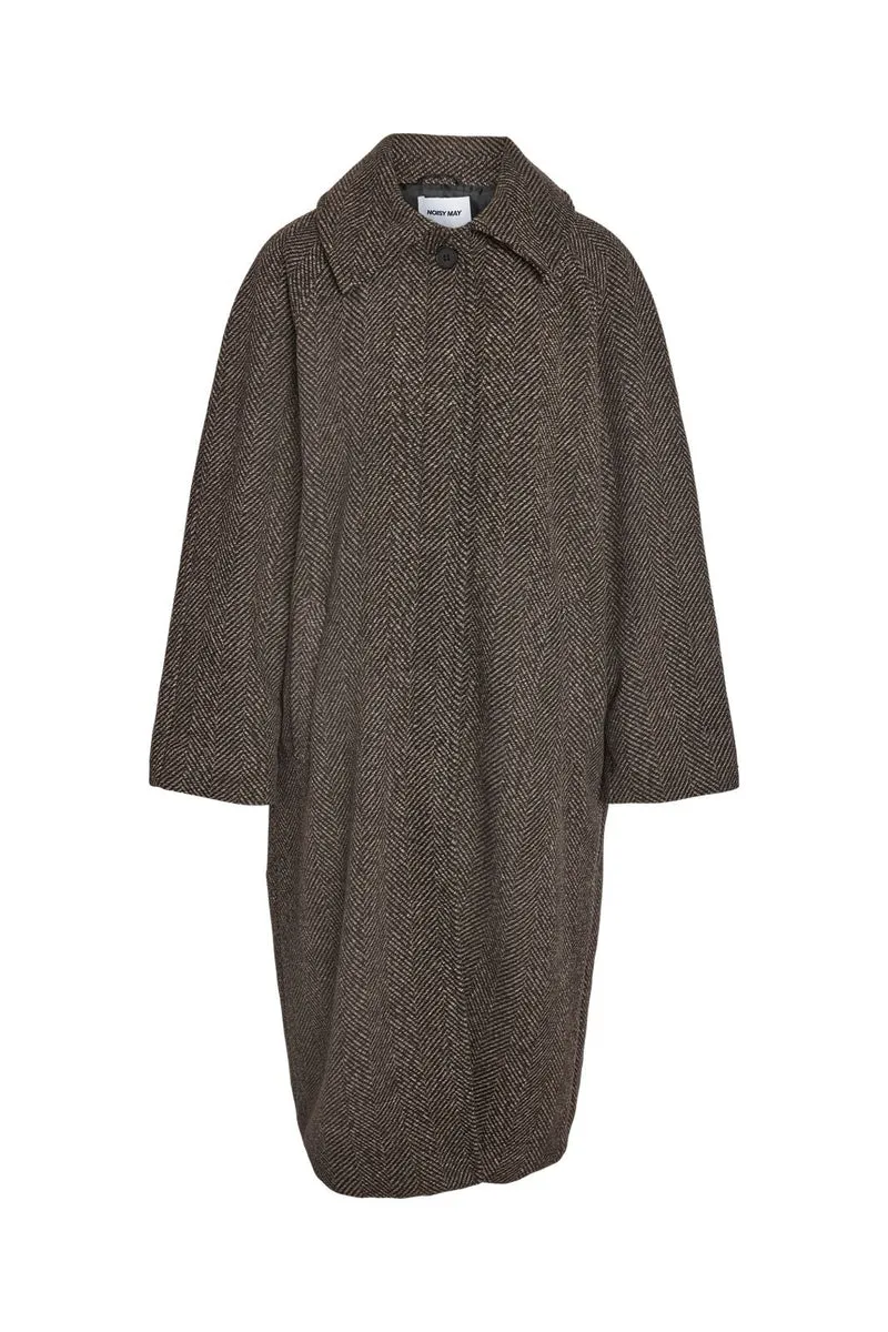 Noisy May - Nmmaddie L/S Coat - 5075801 Chocolate Brown