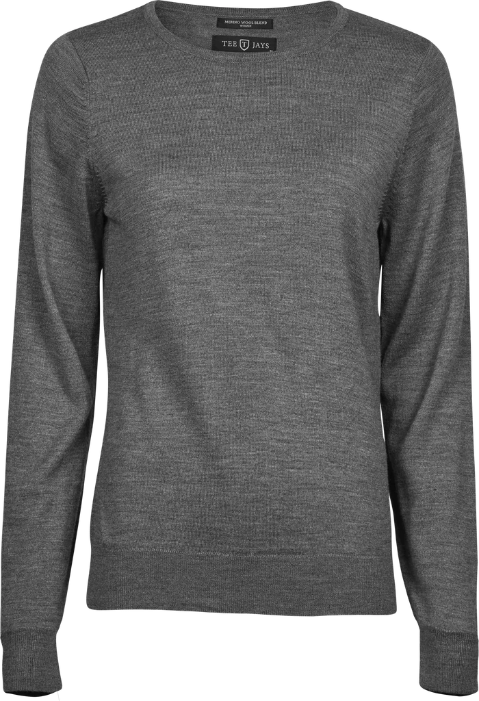 Tee Jays - Women´s Crew Neck Sweater - Grey Melange XXL (uitverkoop)