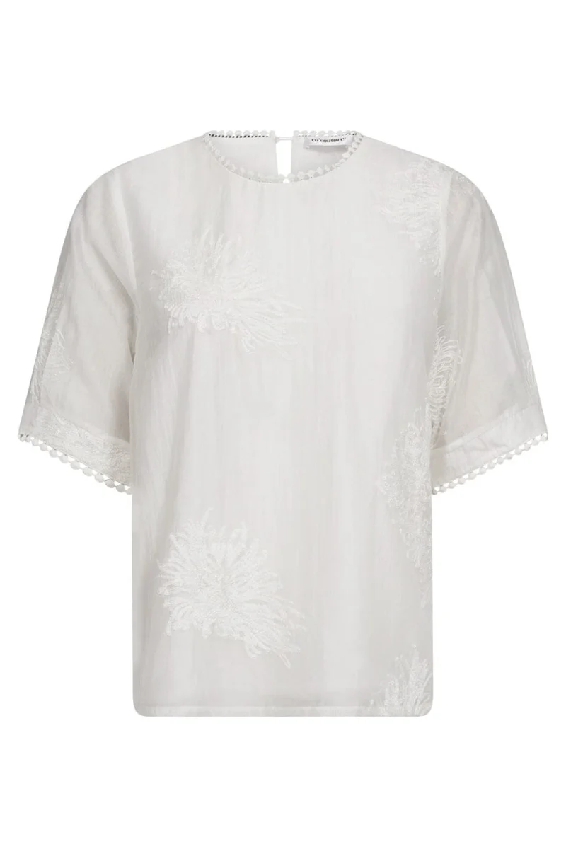 Co´Couture - Neacc Ss O-Blouse 45124 - 4000 - White