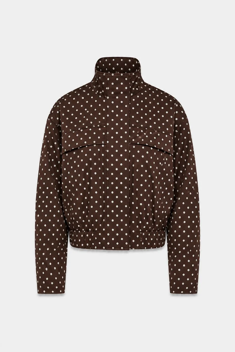 JDY - Jdynaomi L/S Jacket - 5235416 Chocolate Brown White Dots