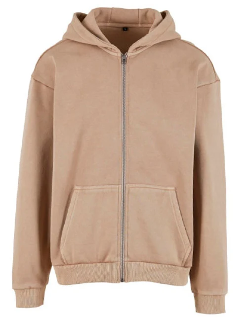Build Your Brand - Vintage Heavy Zip Hoodie - Chalk Dust