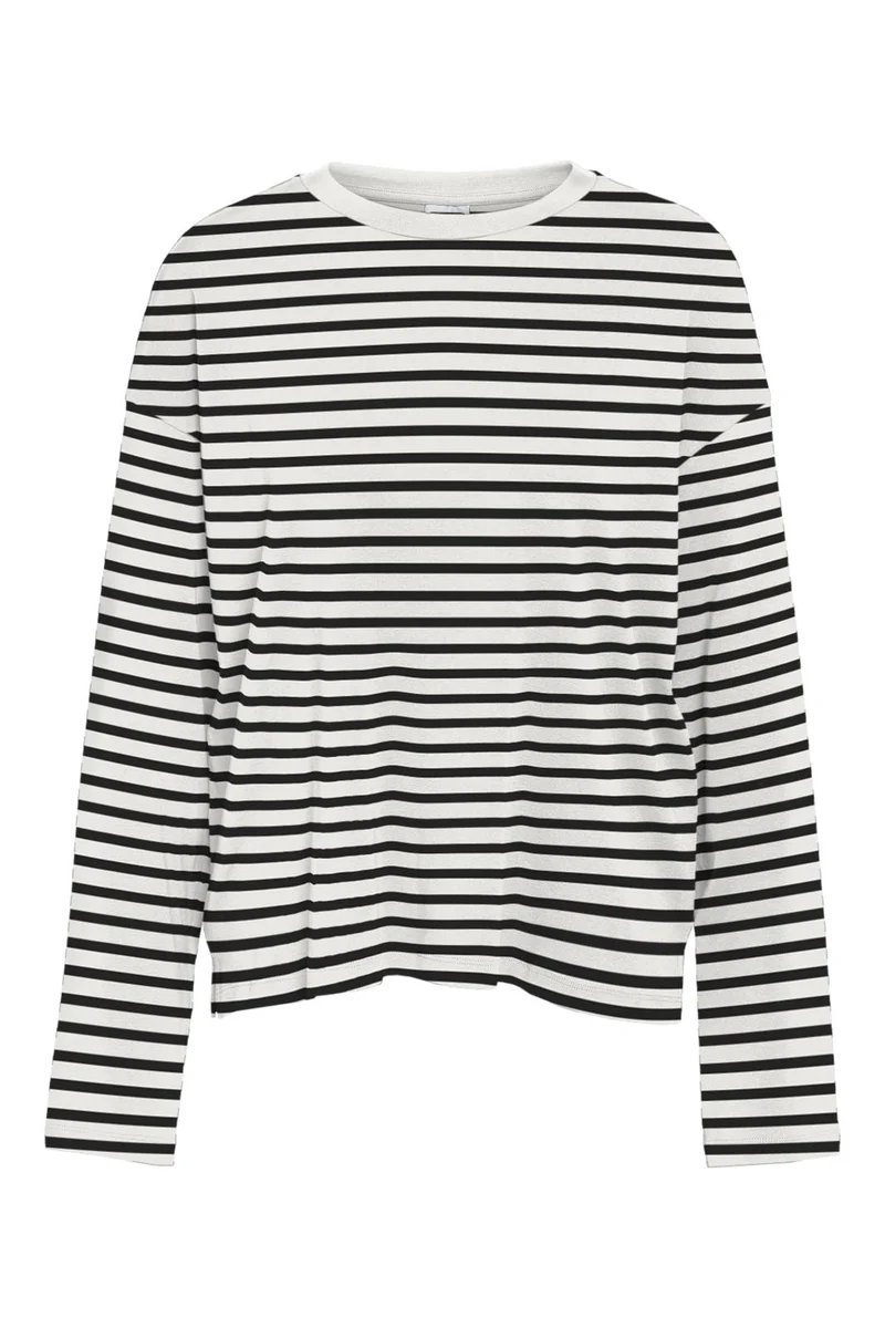 Noisy May - Nmmocca L/S Regular Fit Top - 5175143 Cloud Dancer Black