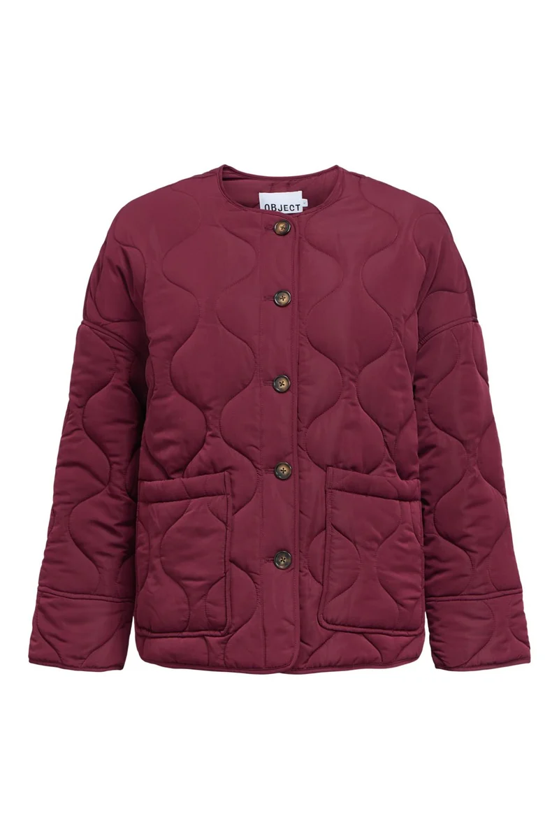 Object - Objallie Ls Lo Quilted Jacket - 5049337 Windsor Wine
