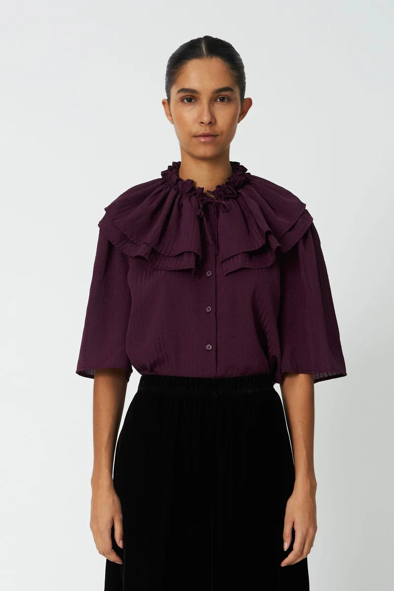 Stella Nova - Frill Top Ps63-1540 - 571 Beetroot