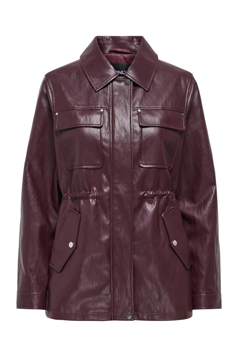 Only - Onlmini Faux Leath String Jacket Cc - 5078401 Decadent Chocolate