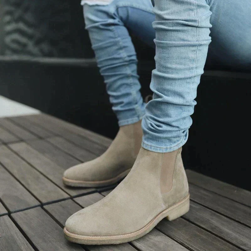 Ferdinand Jones | Handgemaakte Suède Chelsea Loafers