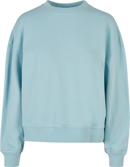 Build Your Brand - Ladies Oversized Crewneck Sweatshirt - Ocean Blue