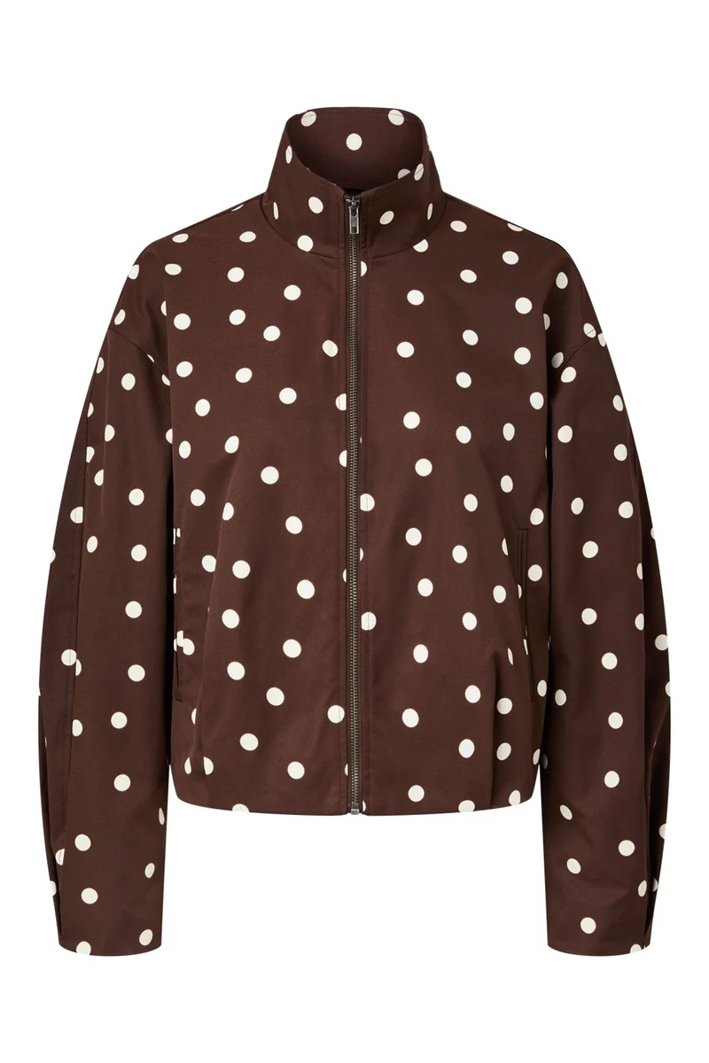Pieces - Pcelisabeth Bomber Jacket - 5118623 Chicory Coffee Cloud Dancer