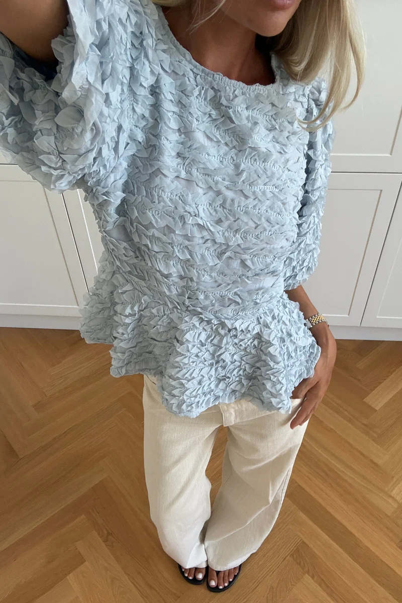 Noella - N-Marisa Blouse 16200001 - 1004 - Dusty Blue