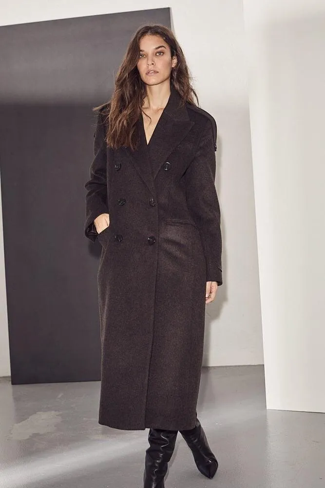 Haute L'Amitié - Lida Tailor Wool Coat HL10204 - Mocca