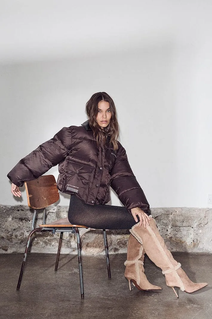 Haute L'Amitié - Climb Crop Pocket Jacket HL10702 - Dusty Mocca