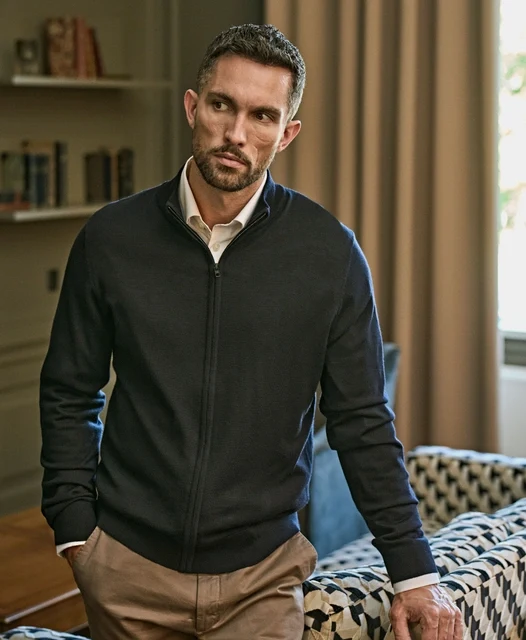Tee Jays - Full Zip Knit - Black