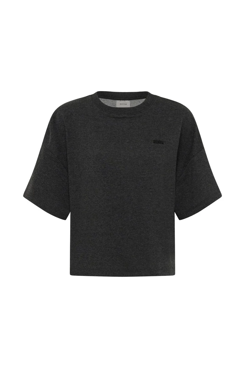 Gestuz - Gzgilsa Sweat Tee 10911090 - 109842 - Deep Grey Melange