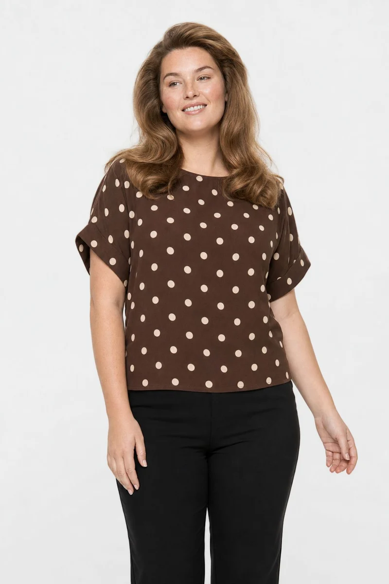 A-Bee - Delara Blouse - Dark Brown