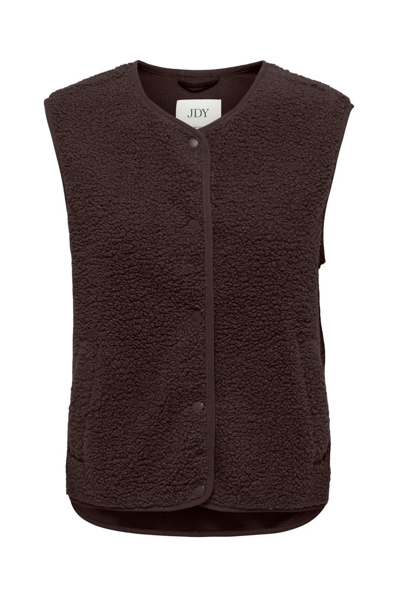 JDY - Jdysimina Teddy Waistcoat Qiq - 5102629 Chocolate Torte