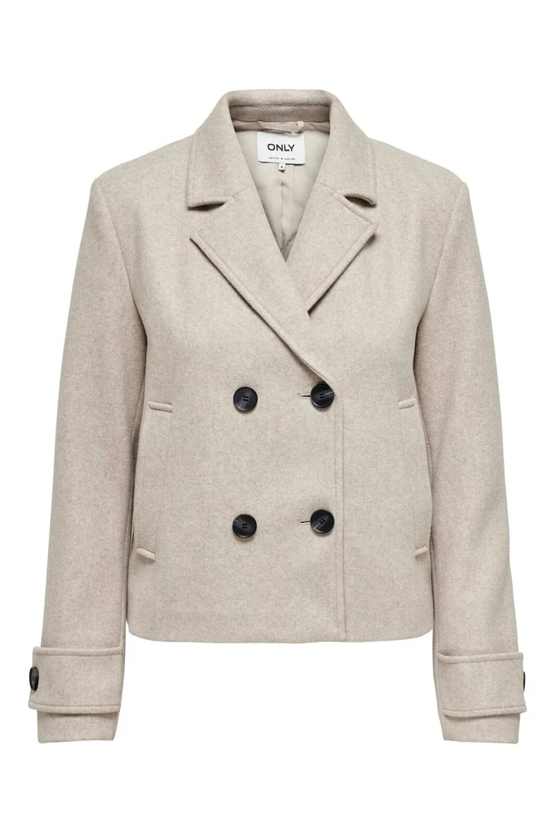 Only - Onlfreja Short Db Jacket - 4631449 Humus Melange