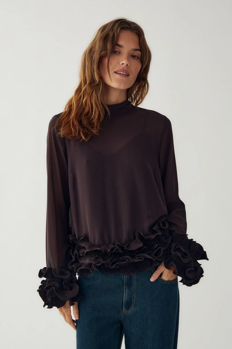 Noella - N-Latanietta Blouse 14510002 - 674 - Chocolate